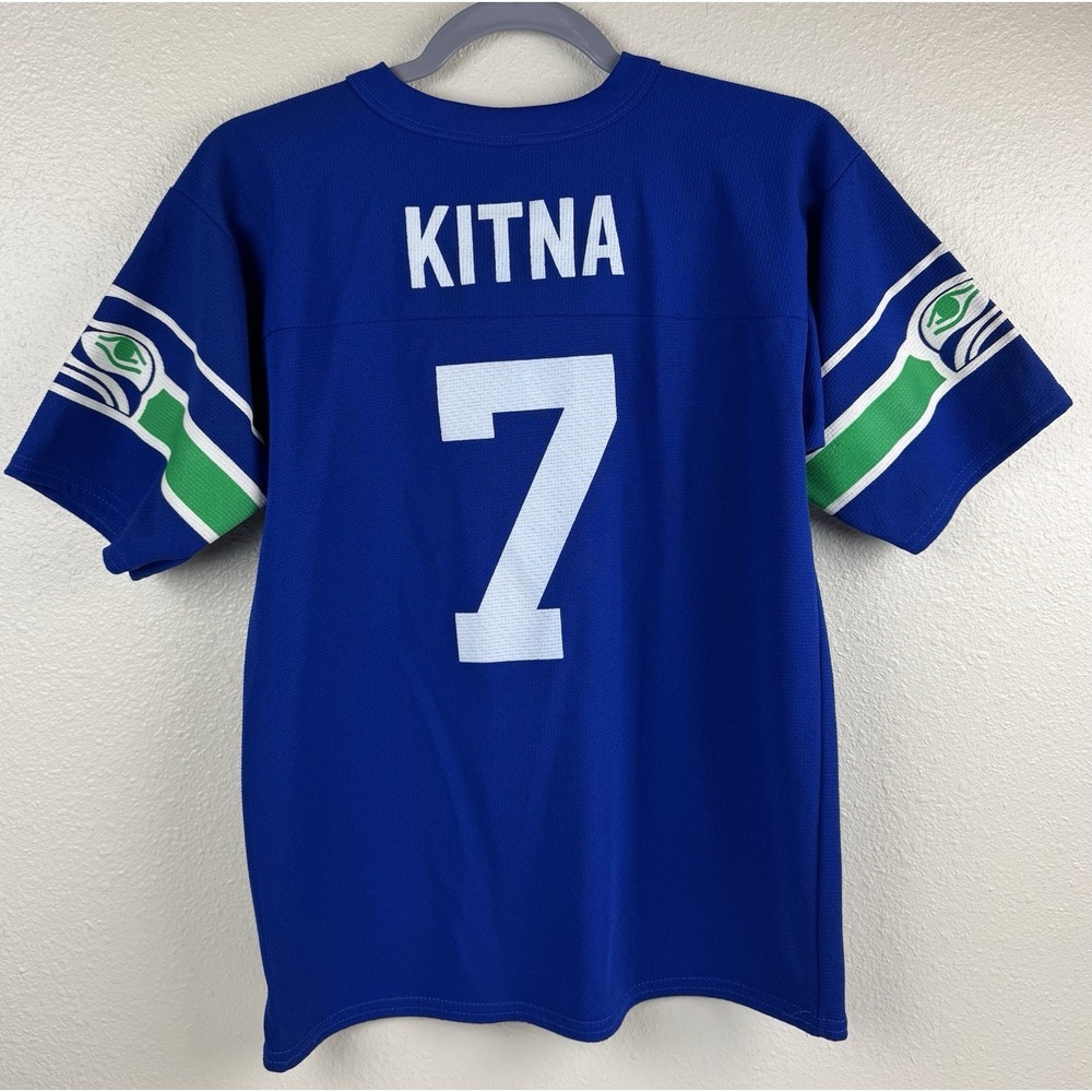 Vintage NFL Seattle Seahawks Logo 7 John Kitna Youth XL Jersey Great Condition